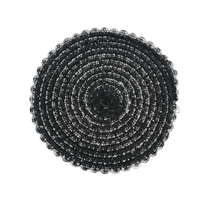 Individual Tejido Negro x6