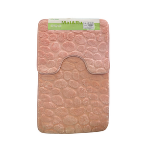 Alfombras de Baño x2 PIEDRAS  ROSADO