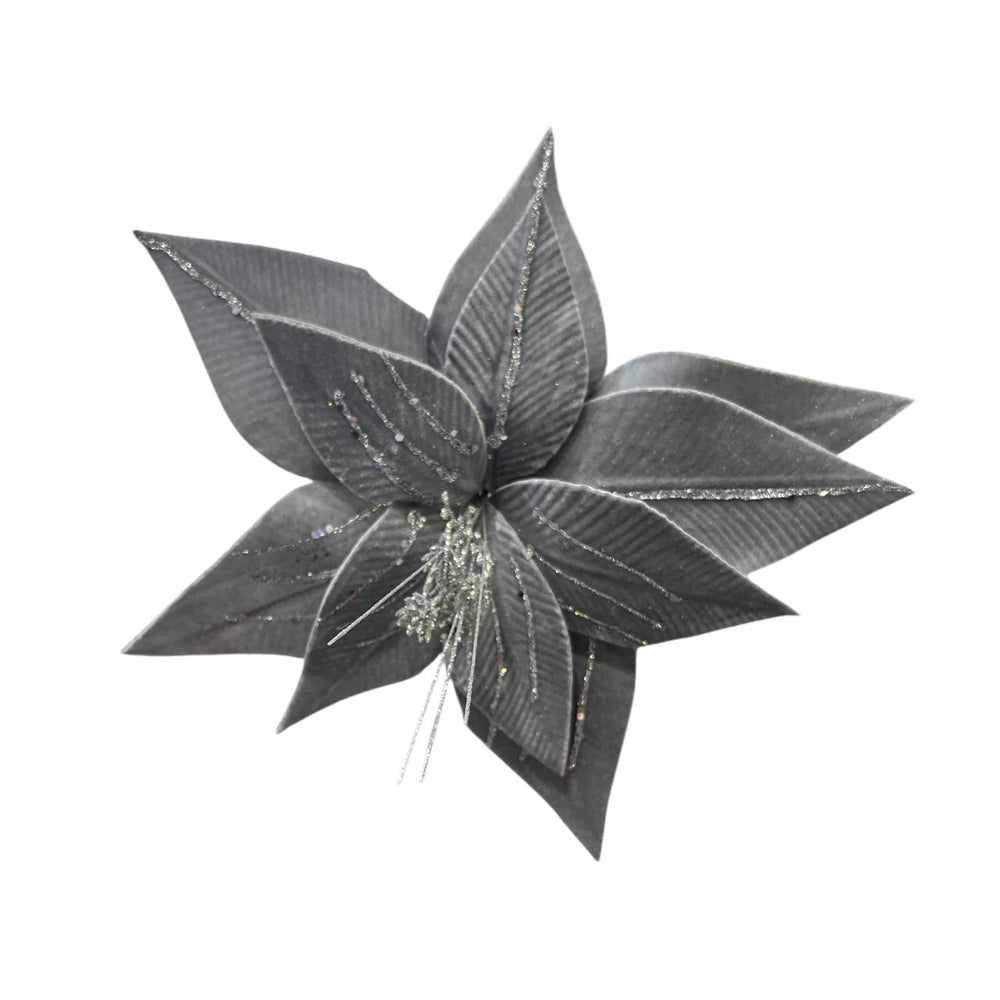 Flor de Terciopelo Mediana PLATA 30CM