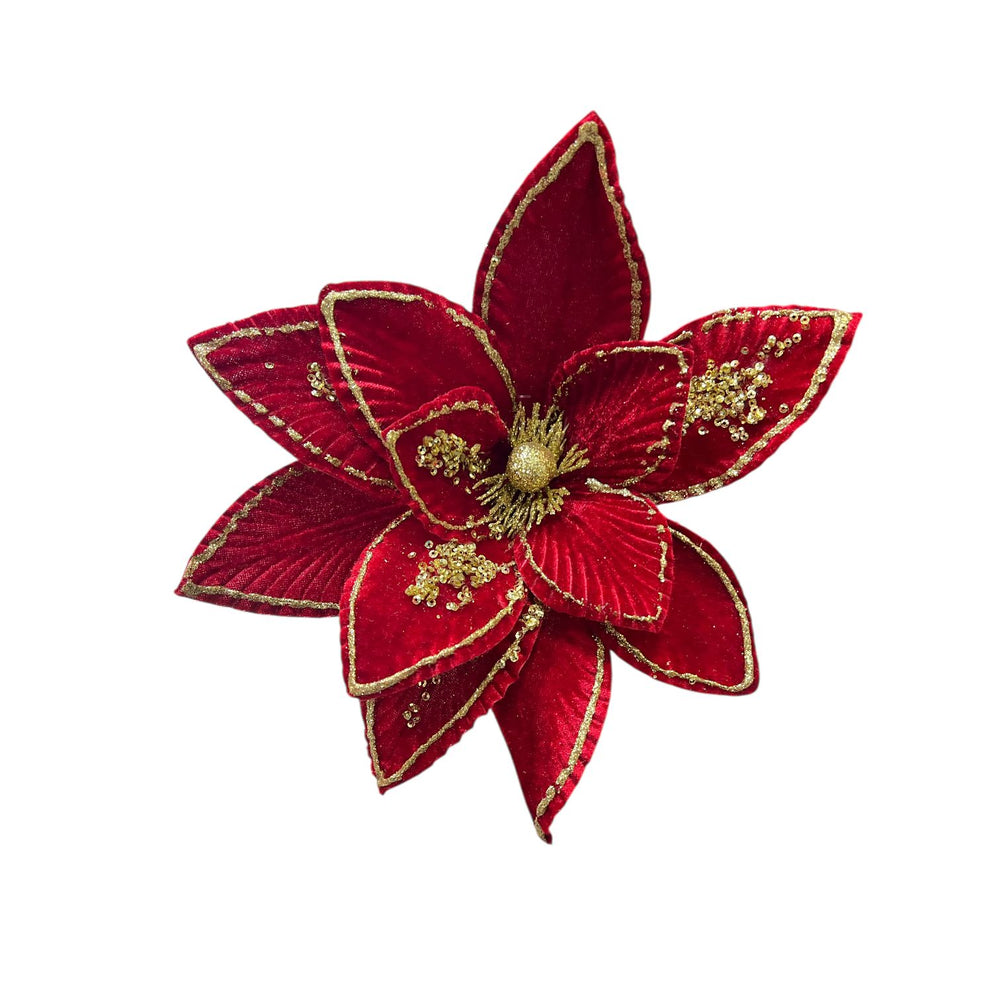 Flor de Terciopelo Mediana ROJA 15CM