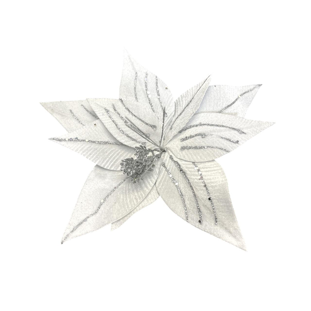 Flor de Terciopelo Mediana BLANCA 30CM
