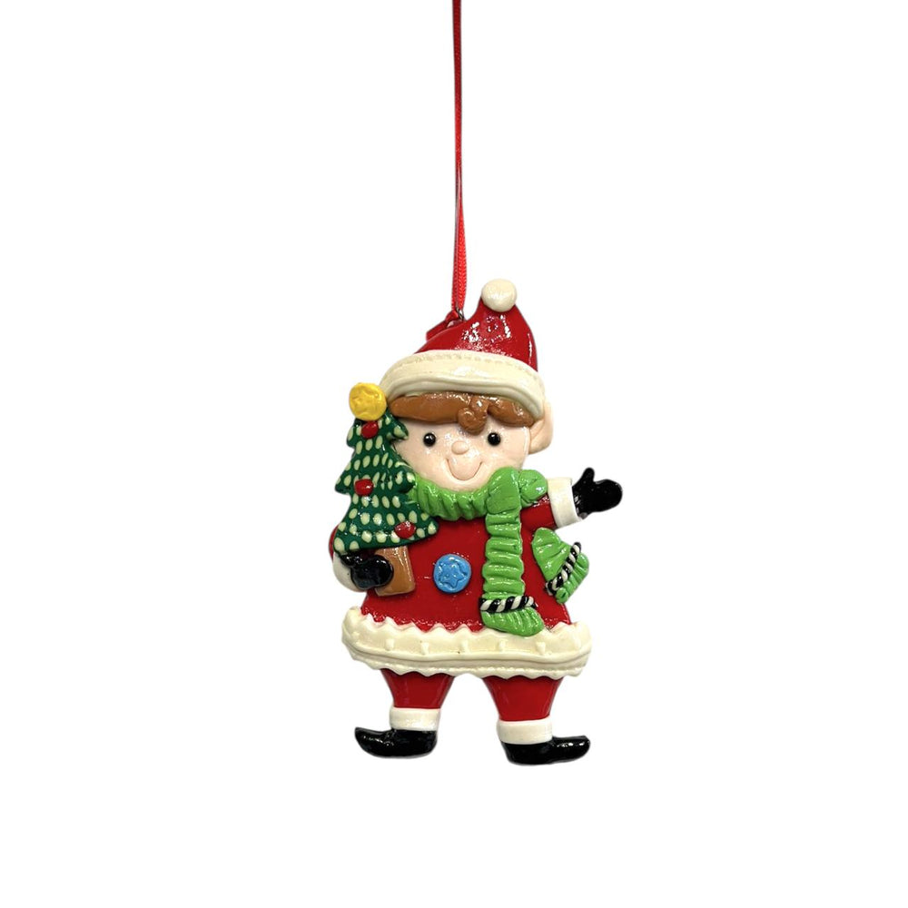 Colgante Navideño DUENDE CON PINO