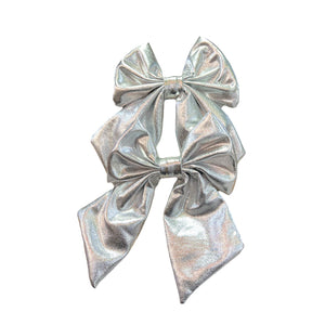 Lazo x 2 Plateado 14x14CM