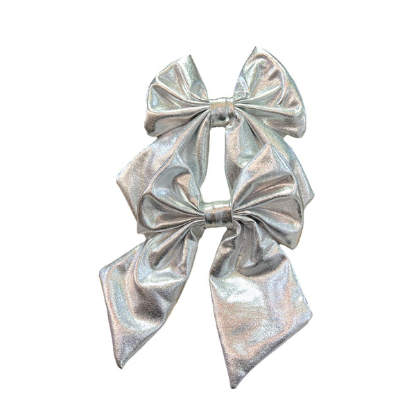 Lazo x 2 Plateado 14x14CM