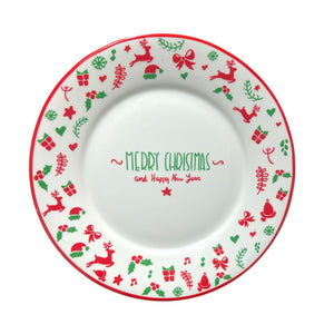 Plato Naideño Grande Merry Christmas