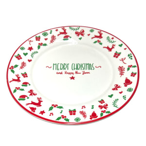 Plato Naideño Grande Merry Christmas