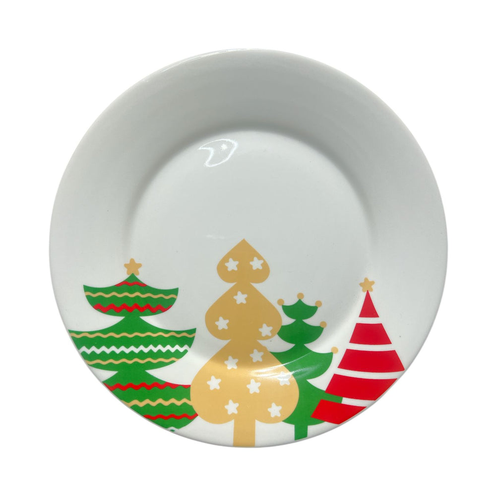 Plato Navideño Grande Árboles