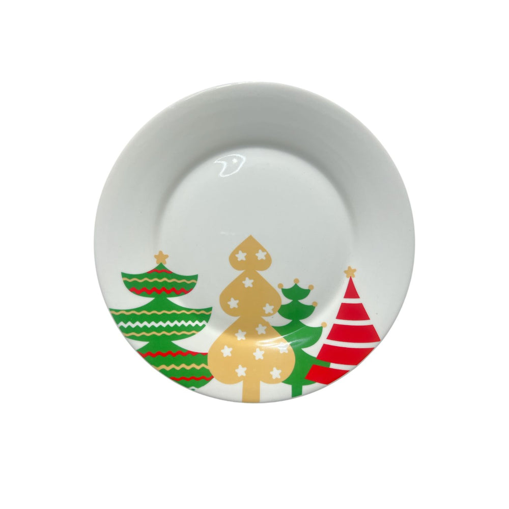 Plato Navideño Pequeño Árboles