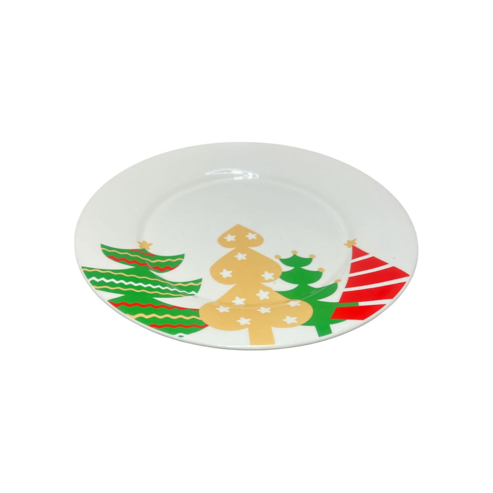 Plato Navideño Pequeño Árboles