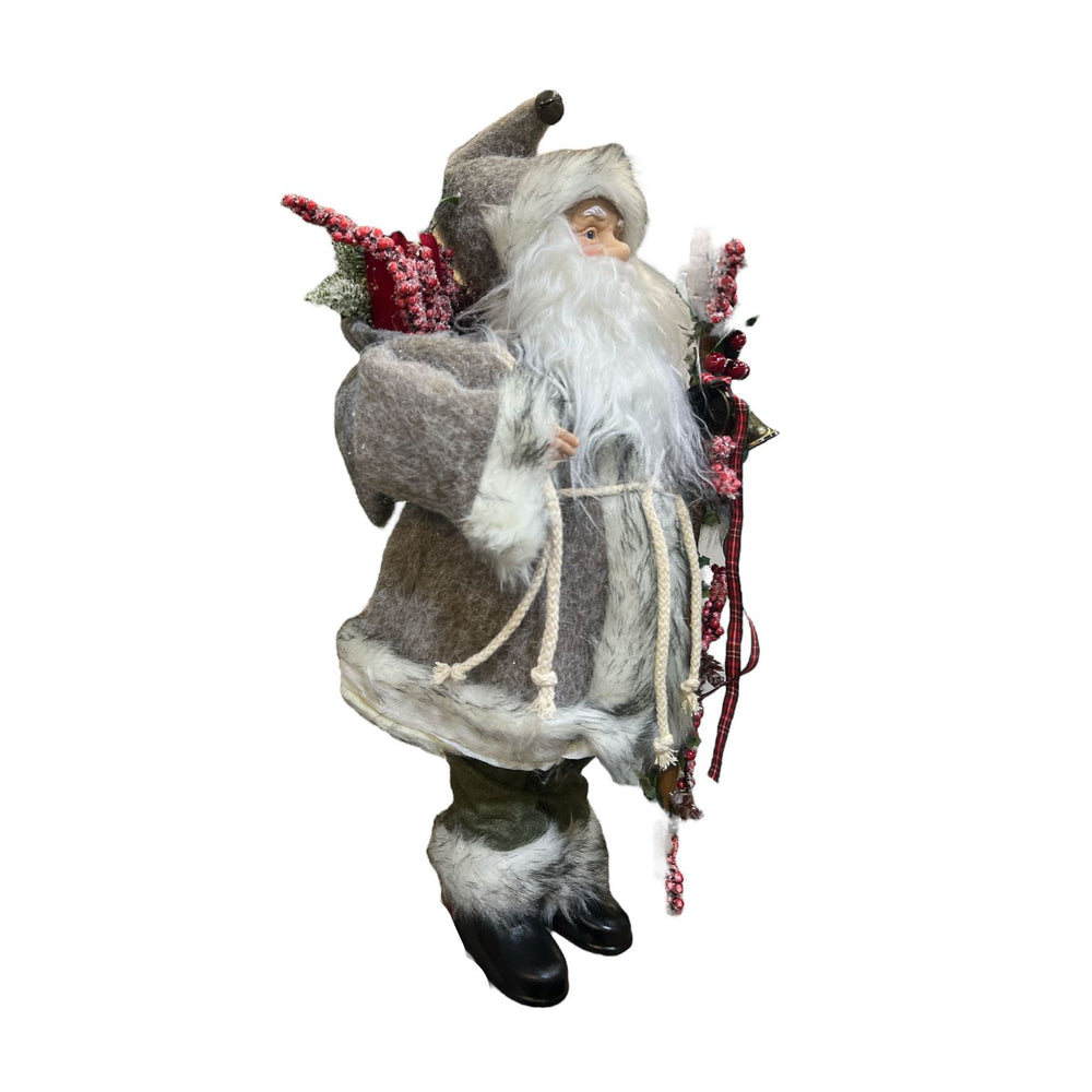 Muñeco Papá Noel Plateado