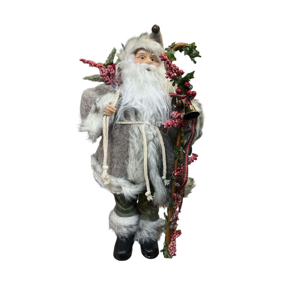 Muñeco Papá Noel Plateado