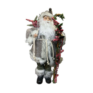 Muñeco Papá Noel Plateado