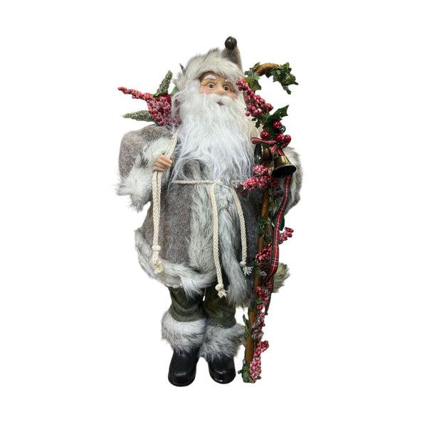 Muñeco Papá Noel Plateado