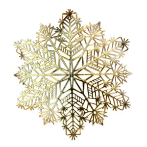 Set x6 Individuales Redondos Dorados COPO DE NIEVE