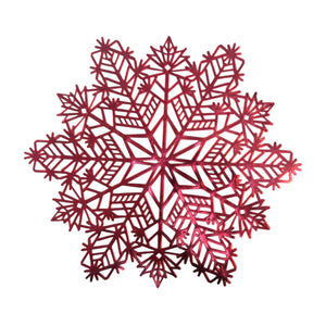 Set x6 Individuales Redondos Rojos COPO DE NIEVE
