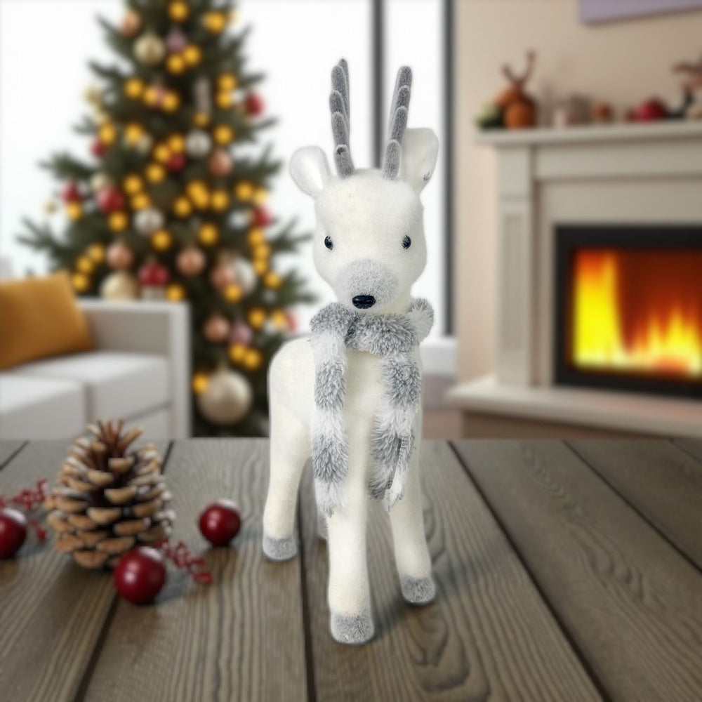 Reno Blanco Navideño 10x20x45cm