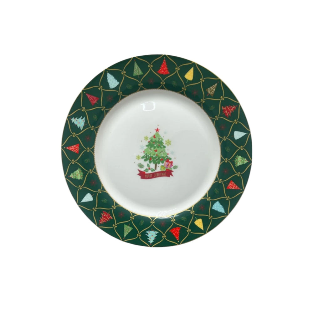 Set de Platos Pequeños X2 Pinitos Navideños