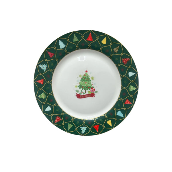 Set de Platos Pequeños X2 Pinitos Navideños