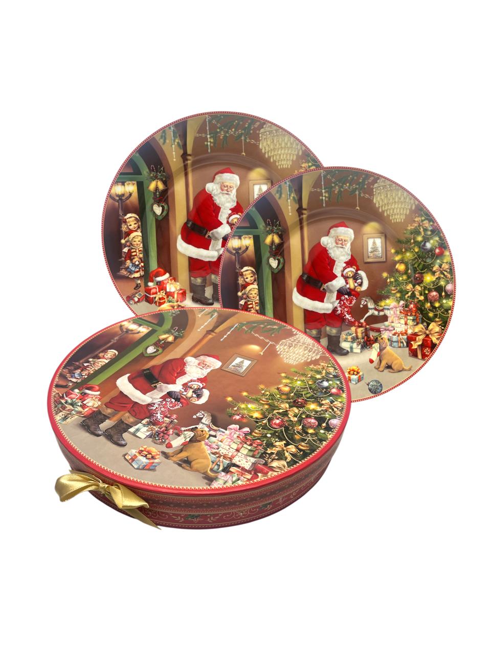 Set de Platos Pequeños X2 Papá Noel