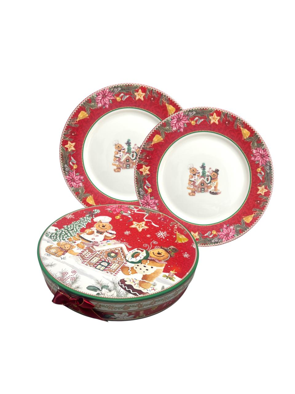 Set de Platos Grande X2 Galletas de Jengibre