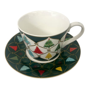 Taza con Plato Pinitos Navideños