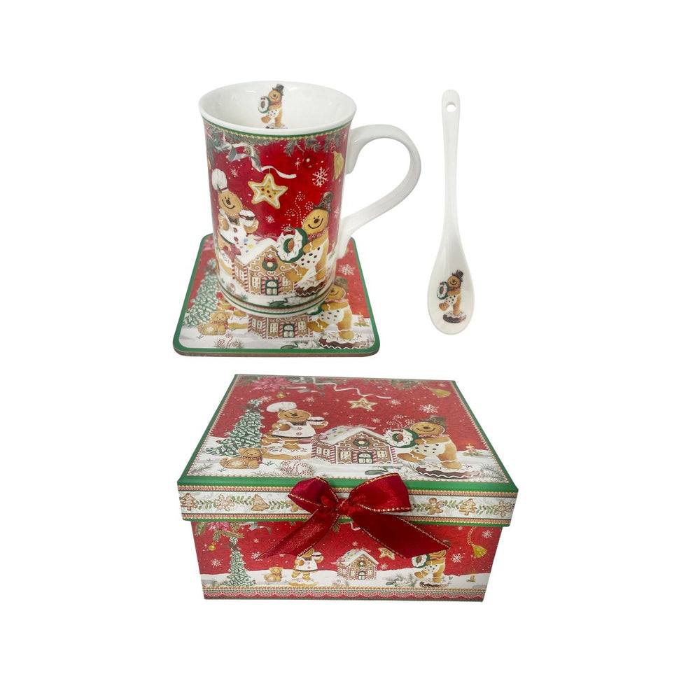 Taza, Cuchara y Poza Taza Galleta de Jengibre