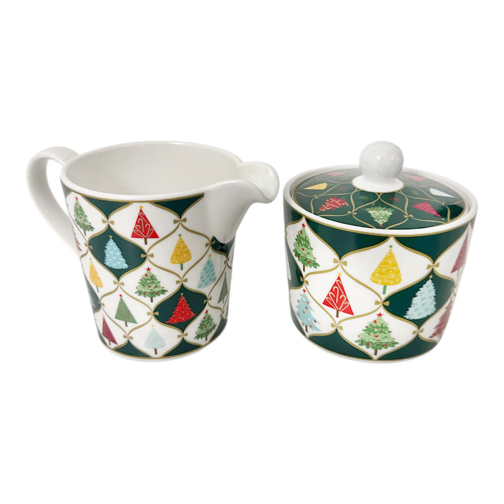 Set Jarra y Azucarera Pinitos Navideños