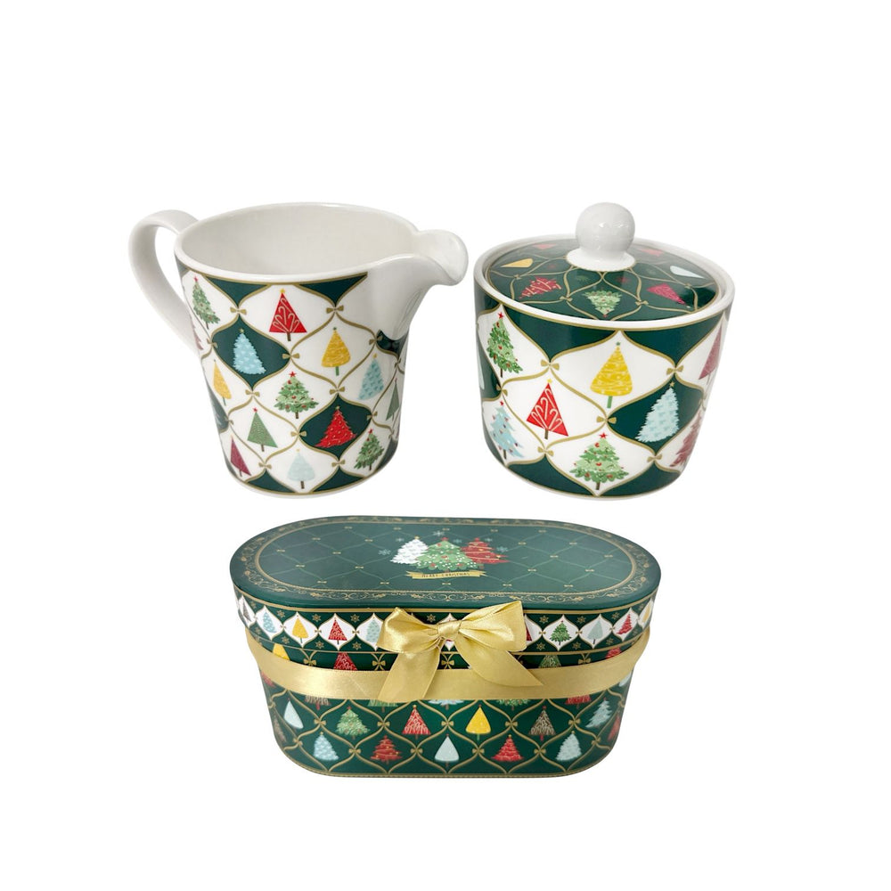 Set Jarra y Azucarera Pinitos Navideños