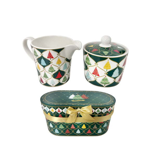 Set Jarra y Azucarera Pinitos Navideños