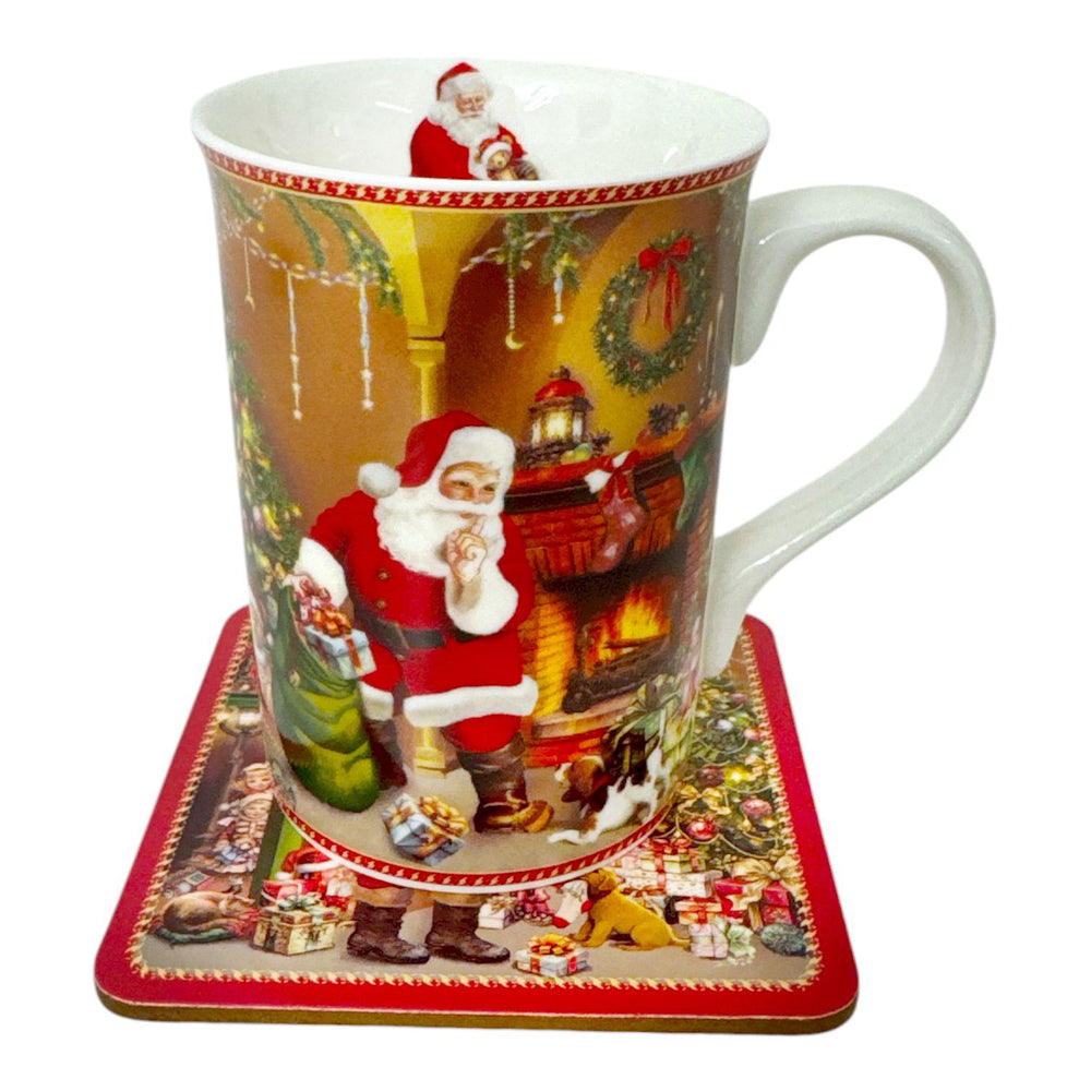 Taza, Cuchara y Poza Taza Papá Noel