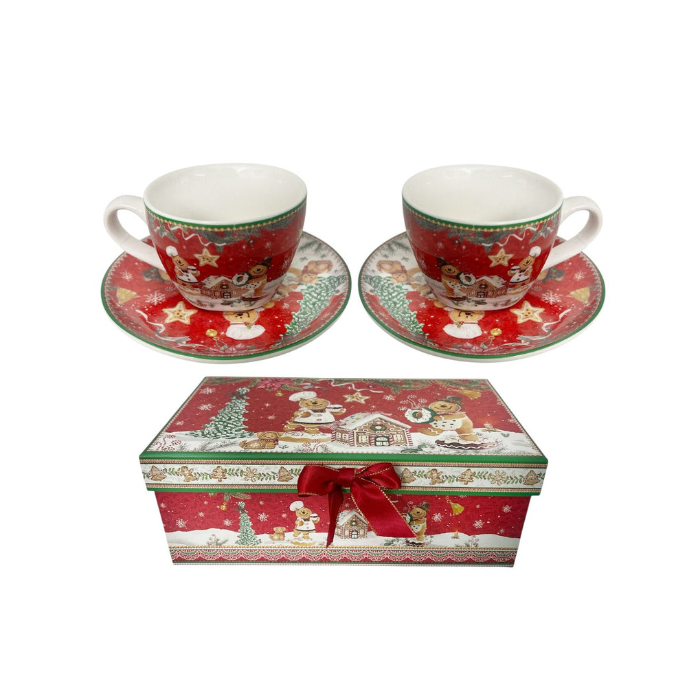 Set de Tazas de Té X2 Galletas de Jengibre