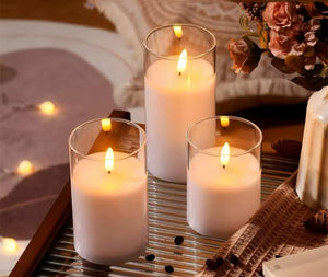 Set  X3 de Velas led BLANCA