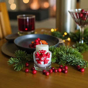 Candelabro Copo de Nieve Navideño