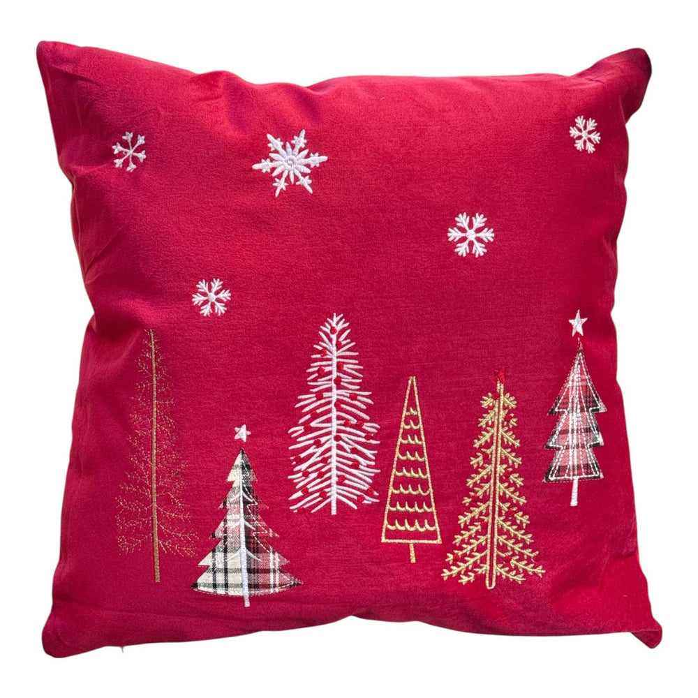Cojín Pinos  ROJO