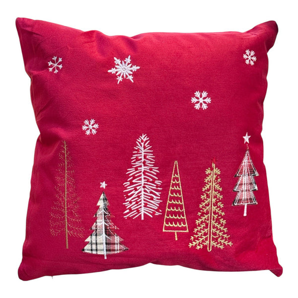 Cojín Pinos  ROJO