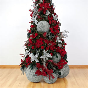 Bolas Plateada Trenzada 50cm