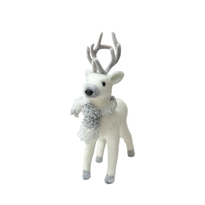 Reno Blanco Navideño Pequeño