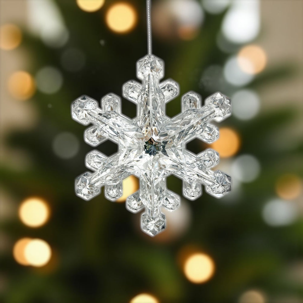 Colgante Copo de Nieve Plateada 15x15cm