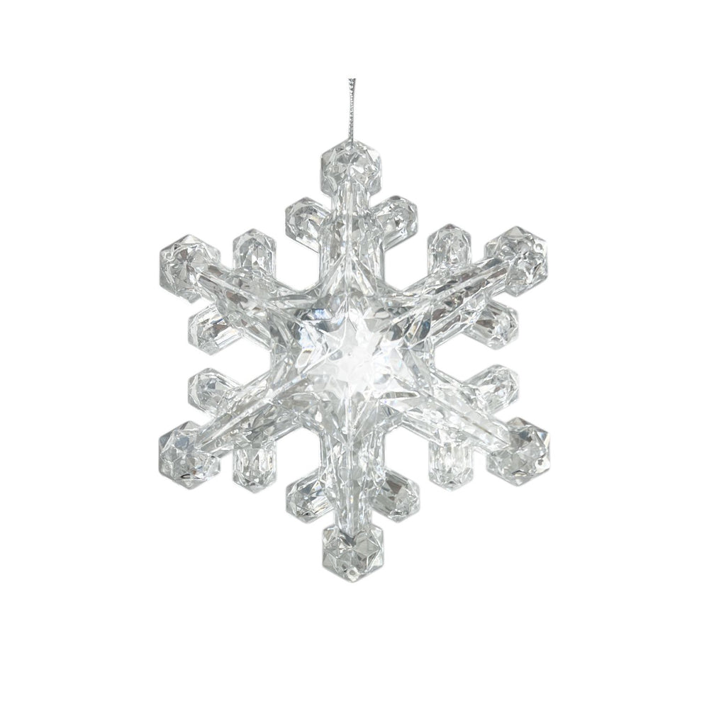 Colgante Copo de Nieve Plateada 15x15cm