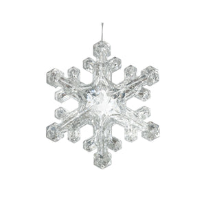 Colgante Copo de Nieve Plateada 15x15cm