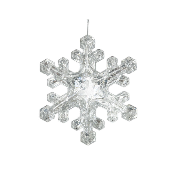 Colgante Copo de Nieve Plateada 15x15cm