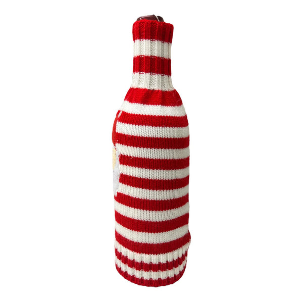 Funda de Botella Rayas PAPÁ NOEL