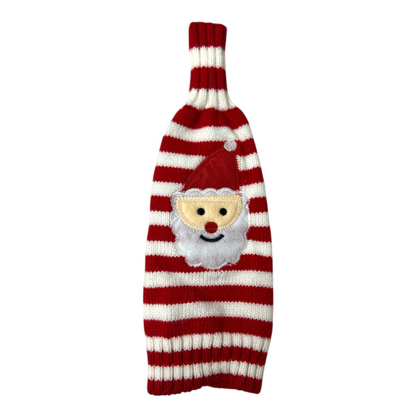 Funda de Botella Rayas PAPÁ NOEL