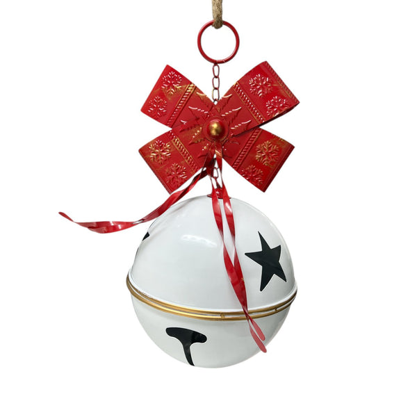 Cascabel Blanco Colgante Navideño
