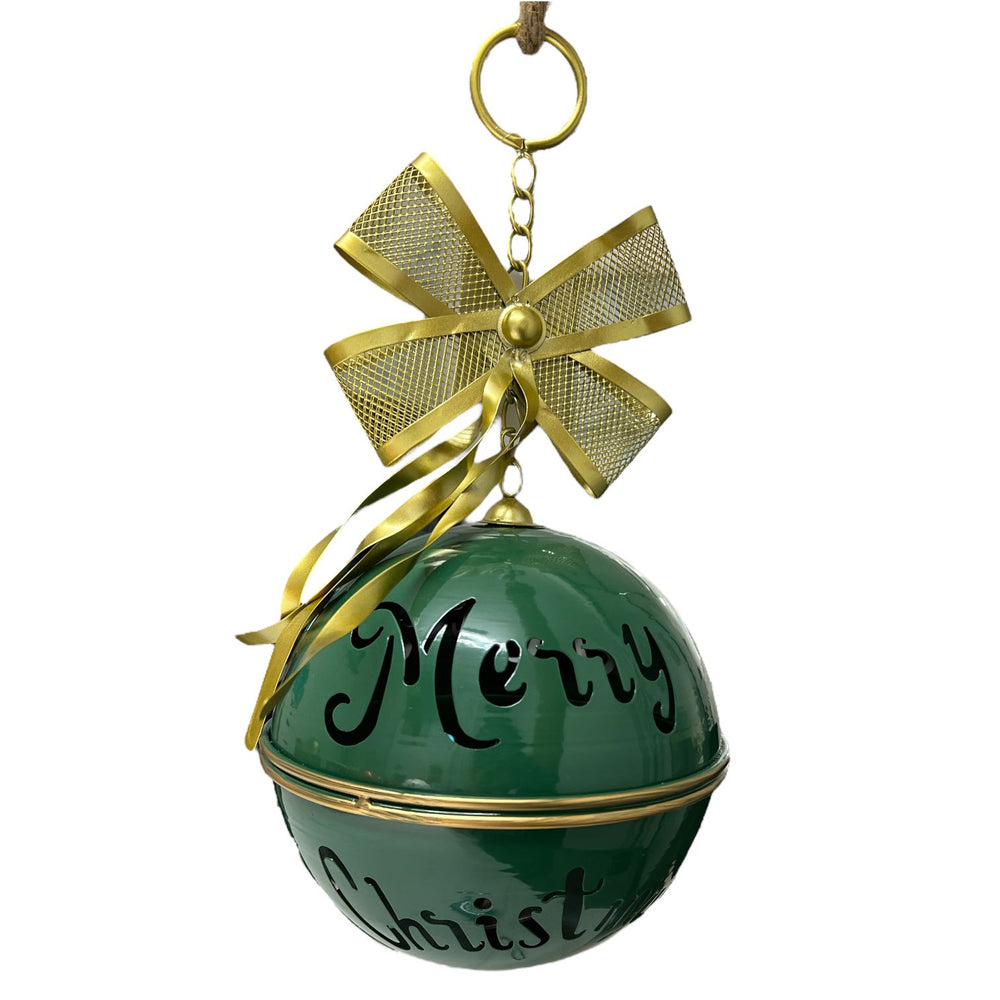 Cascabel Verde Colgante Navideño