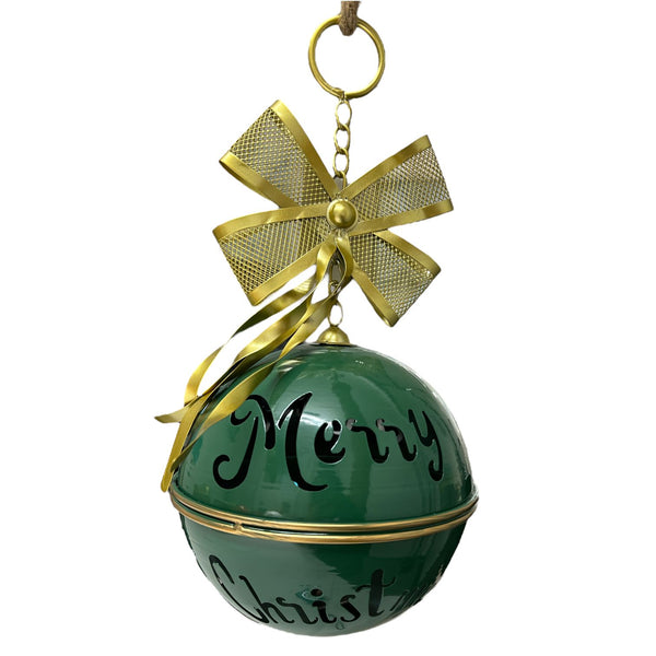 Cascabel Verde Colgante Navideño