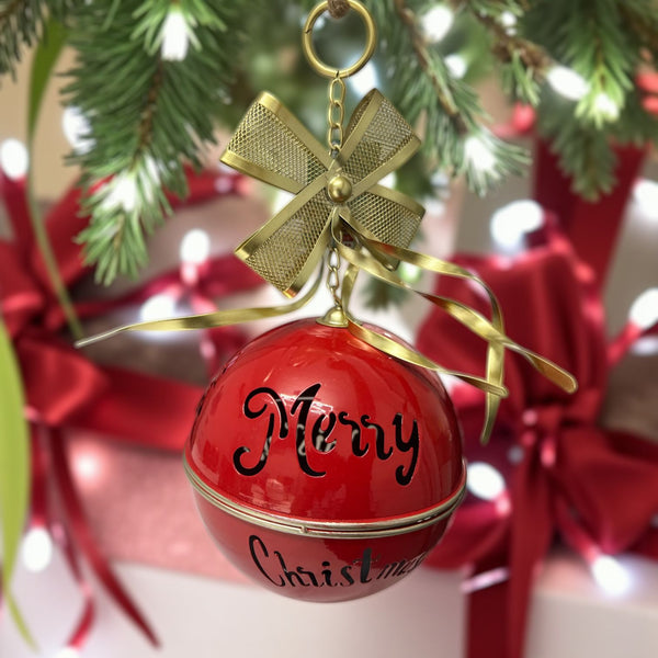 Cascabel Rojo Colgante Navideño