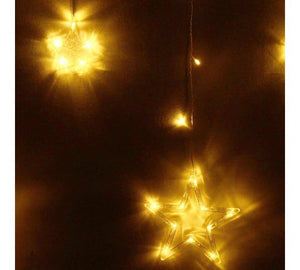 Luces Estrella Cascada/Cortina Luz CÁLIDA
