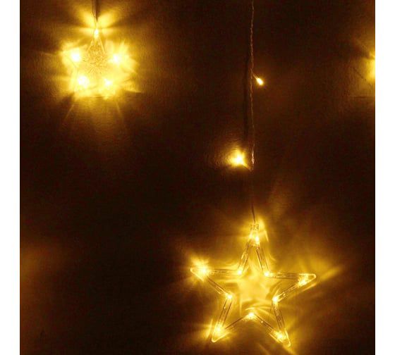 Luces Estrella Cascada/Cortina Luz CÁLIDA