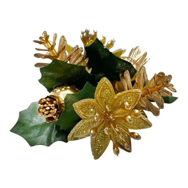 Candelabro Piñas Doradas